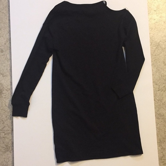 Maurice Cold Shoulder Floral Embroidered Black Dress - Picture 9 of 10